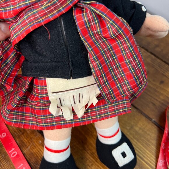 Cuddles Time Scottish-Inspired Plush Doll With Tartan Plaid Outfit & Hat - Picture 12 of 12